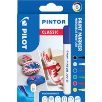 PILOT Pigmentmarker PINTOR, extra fein, 6er Set, CLASSIC