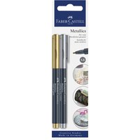 FABER-CASTELL Metallics Marker, 2er Blisterkarte