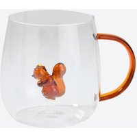 Glasbecher mit Tier-Figur, Ø ca. 9 cm