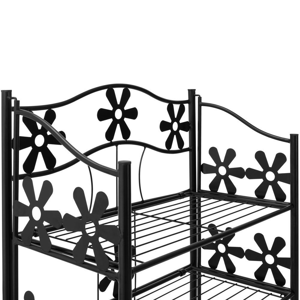 Deuba Metallregal Mattschwarz 50x60x30cm – Bild 2