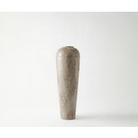 Vase Tavera B24 x T24 x H70 cm Metall Ivory Terra Handgemacht