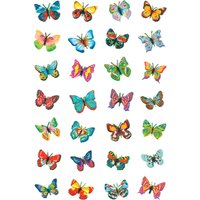 HERMA Sticker MAGIC, Schmetterlinge, Glitterfolie