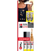 Marabu Textilmarker, Textil Painter Glitter, 3er Blister