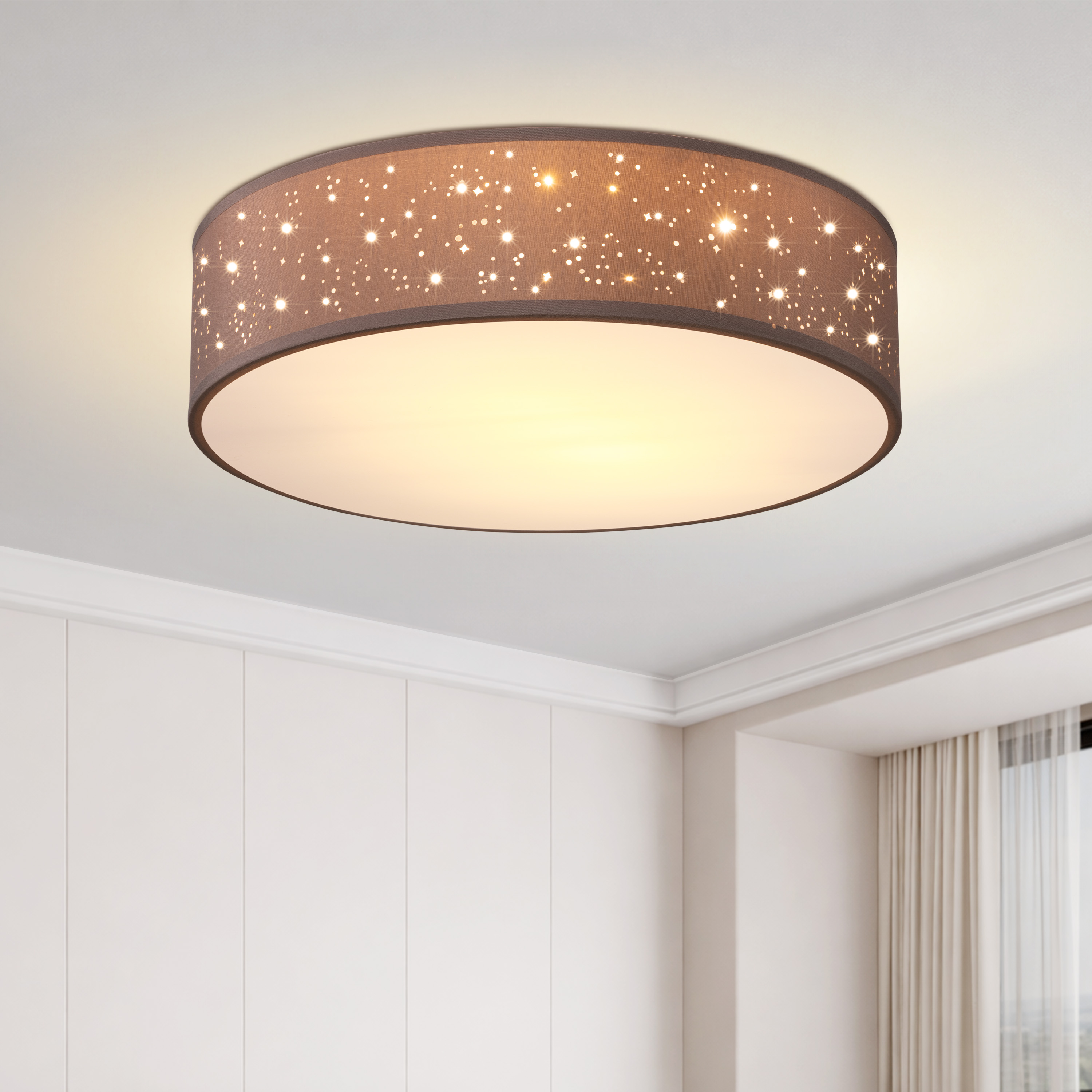 monzana 109410 Deckenlampe Taupe – Bild 2