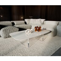 DELIFE Edge Couchtisch Onyx Champagne
