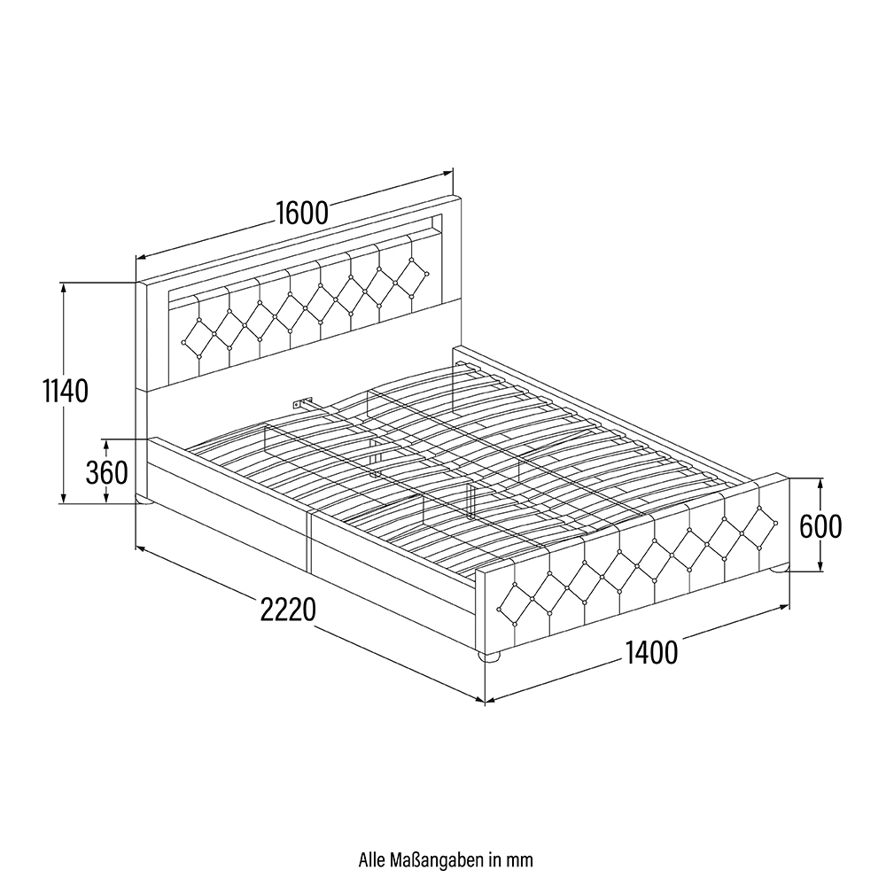 Home Deluxe 4058166275066 Polsterbett – Bild 5