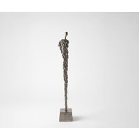 Figur Aureon B14 x T14 x H91 cm Aluminium Platin Handgemacht