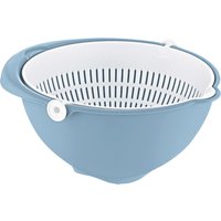 keeeper 2in1 Schüssel-Sieb, stella, groß, nordic-blue