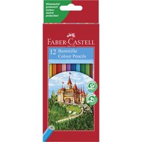 FABER-CASTELL Hexagonal-Buntstifte CASTLE, 12er Kartonetui