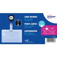 AVERY Doppel-Ausweishalter mit Clip, transparent, 54 x 90 mm – Bild 2