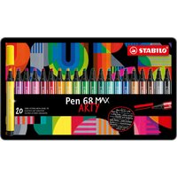 STABILO Fasermaler Pen 68 MAX, 20er Metalletui ARTY