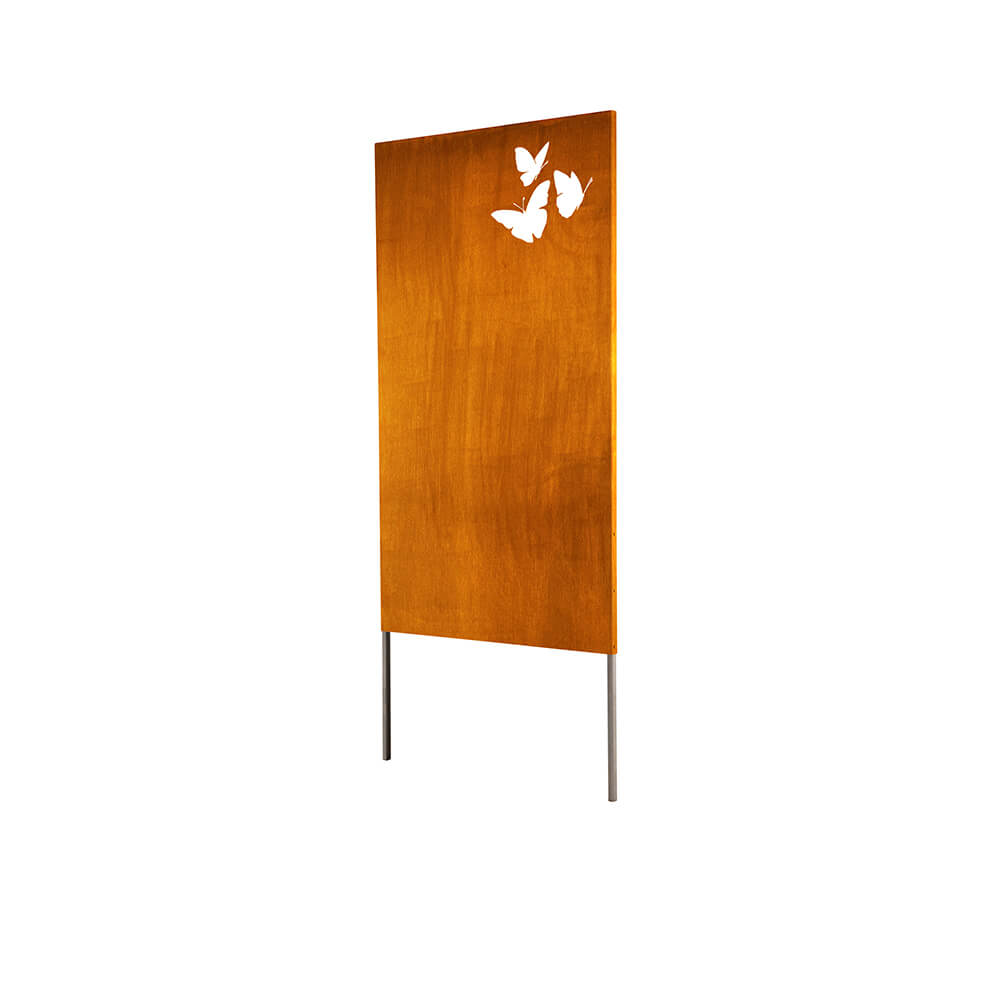 Sichtschutz aus Qualitätsstahl BUTTERFLY - Rostoptik - Made in Germany – Bild 5