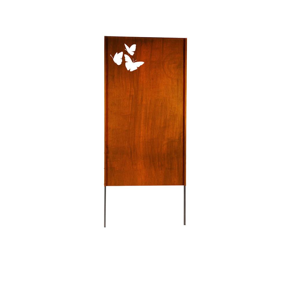 Sichtschutz aus Qualitätsstahl BUTTERFLY - Rostoptik - Made in Germany – Bild 6