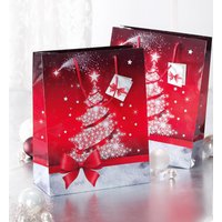 sigel Weihnachts-Geschenktüte, Sparkling Tree, klein – Bild 2