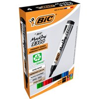 BIC Permanent-Marker 2300 Ecolutions, Keilspitze, 4er Etui