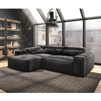 DELIFE Sirpio XL Ecksofa Schwarz