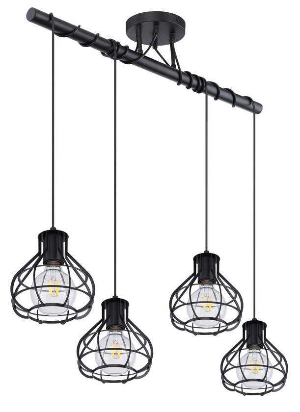 CLASTRA Deckenlampe schwarz 15388-4D, B/H/T: 80 x 100 x 18 cm, Metall – Bild 3