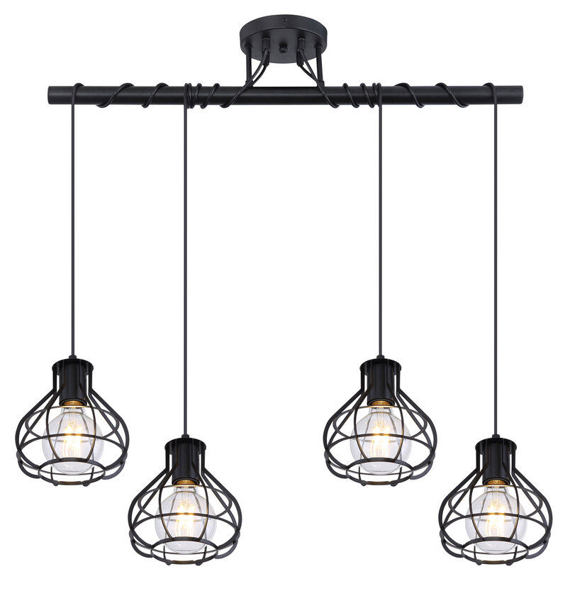 CLASTRA Deckenlampe schwarz 15388-4D, B/H/T: 80 x 100 x 18 cm, Metall – Bild 4