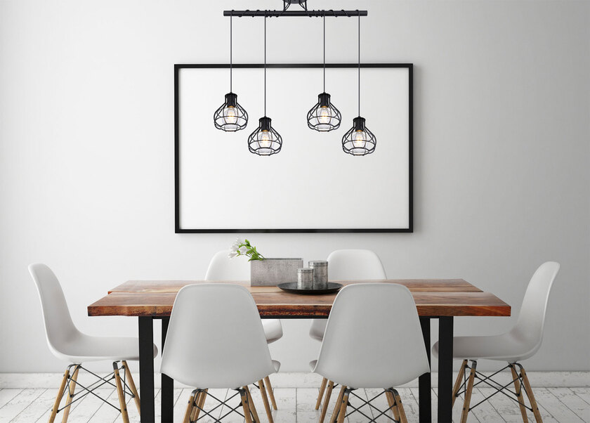 CLASTRA Deckenlampe schwarz 15388-4D, B/H/T: 80 x 100 x 18 cm, Metall – Bild 5