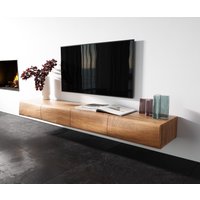 Lowboard New Live-Edge 200 cm Akazie Natur 4 Türen schwebend