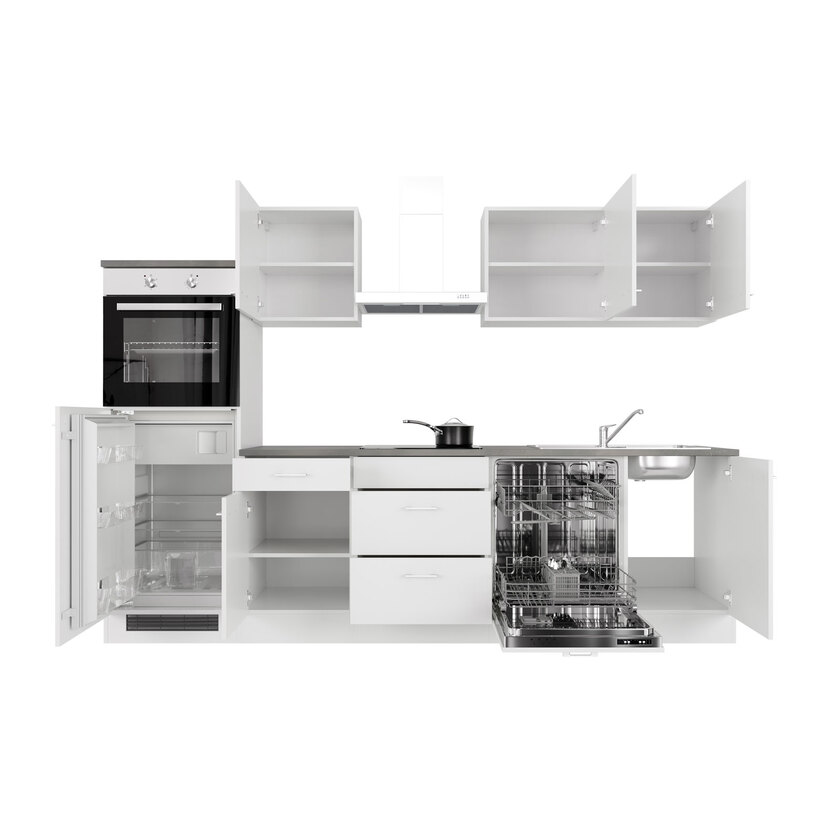 Oberschrank Lucca, Weiß 60x89x32cm – Bild 4
