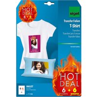 sigel T-Shirt Inkjet-Transfer-Folien, HOT DEAL, Aktion, 197my