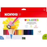 Kores Dreikant-Buntstifte, Kolores, 36er Karton-Etui