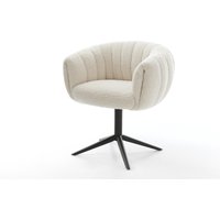 DELIFE Jada-Flex Drehstuhl Beige Schwarz – Bild 2
