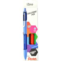 Pentel Druck-Kugelschreiber iZee, 4er Etui, Basisfarben – Bild 2
