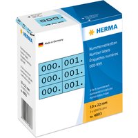 HERMA Nummern-Etiketten 0-999, 10 x 22 mm, schwarz, dreifach – Bild 2