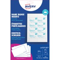 AVERY Einsteck-Namensschild, 86 x 55 mm, weiß