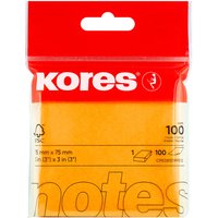 Kores Haftnotizen, NEON NOTES, 75 x 75 mm, blanko, orange