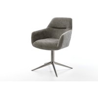Drehstuhl Pejo-Flex Bouclé Soft Schlamm Fußkreuz Graphit 360 drehbar Wippfunktion Taschenfederkern