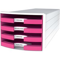 HAN Schubladenbox IMPULS 2.0, 4 offene Schübe, weiß/pink – Bild 2